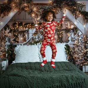 Burt's Bees Red Holiday Long Sleeve Tee